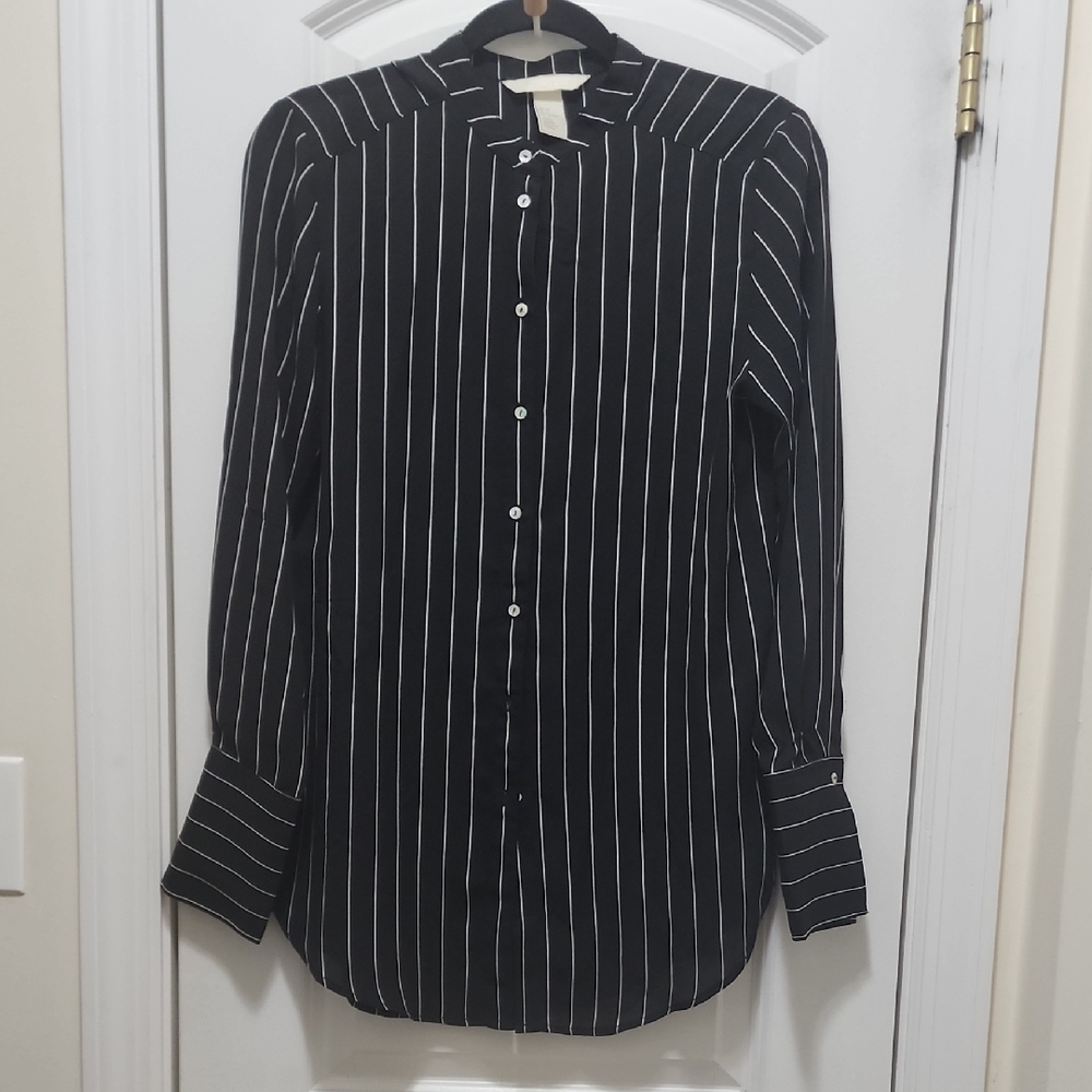 H&M Black with White Stripes Men's Shirt